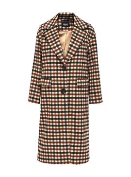 Jacke Only Daisy Long Kariert für Damen