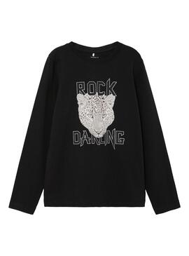 T-Shirt Name It Onethea Schwarz Rock für Mädchen
