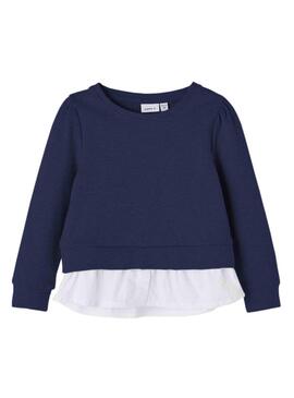 Sweatshirt Name It Nimbu Marineblau für Mädchen