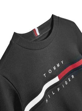Sweatshirt Tommy Hilfiger Flag Ribe Schwarz für Junge