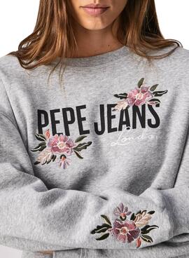 Sweatshirt Pepe Jeans Portia Grau für Damen