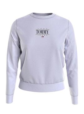 Sweatshirt Tommy Jeans Essential Logo Weiss Damen
