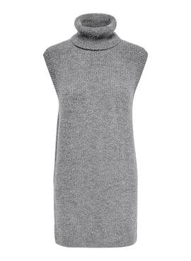 Kleid Only Cora Rollkragen Grau für Damen