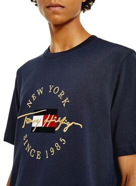 T-Shirt Tommy Hilfiger Icon Roundall Marineblau