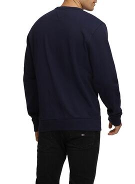 Sweatshirt Tommy Jeans Essential Crew Marineblau Herren