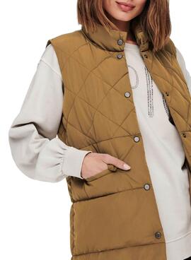 Weste Only Stacy Camel für Damen