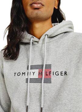 Sweatshirt Tommy Hilfiger Lines Grau für Herren