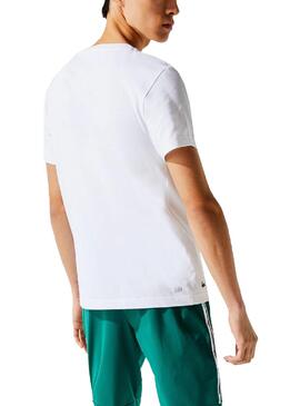T-Shirt Lacoste Sport Logo Weiss für Herren