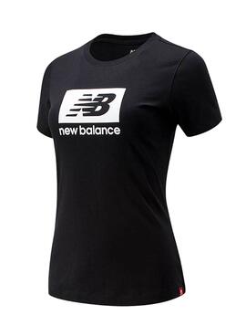 T-Shirt New Balance Essentials Athletic Schwarz