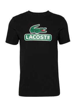 T-Shirt Lacoste Sport Logo Schwarz für Herren