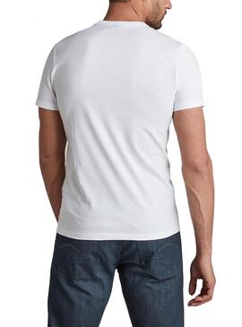 T-Shirt G-Star Color Bloack Weiss für Herren