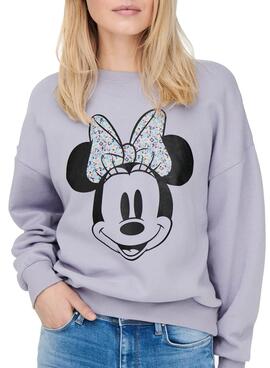 Sweatshirt Only Disney Lila für Damen