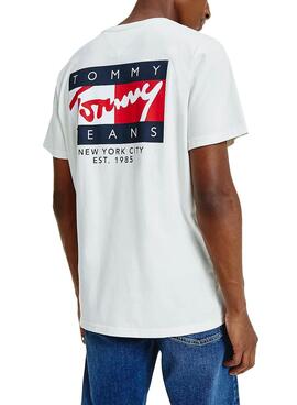 T-Shirt Tommy Jeans Vintage Weiss für Herren