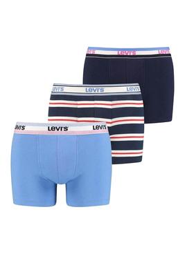 Box Gift 3 Boxer Levis Blau für Herren