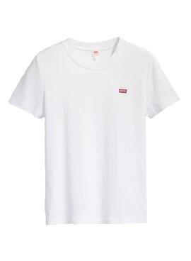T-Shirt Levis Rib Baby Weiss für Damen