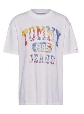 T-Shirt Tommy Jeans Tie Dye Oversized für Damen