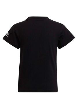 T-Shirt Adidas Adicolor Schwarz für Junge und Mädchen