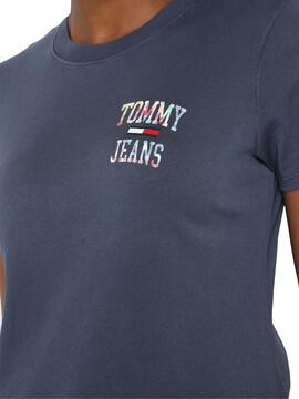 T-Shirt Tommy Jeans Tie Dye Marineblau für Damen