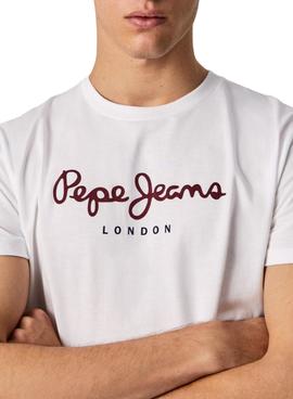 T-Shirt Pepe Jeans Eggo Weiss für Herren