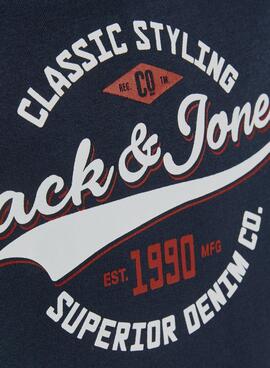 Sweatshirt Jack & Jones Logo Marineblau für Herren