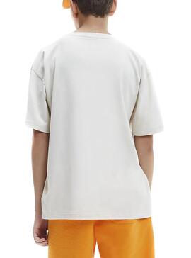 T-Shirt Calvin Klein Stack-Logo Weiss für Junge
