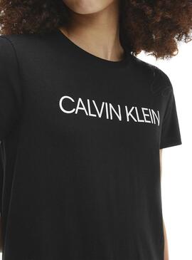 Kleid Calvin Klein Inst Logo Schwarz für Mädchen