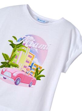 T-Shirt und Diadem Mayoral Miami Weiss für Mädchen
