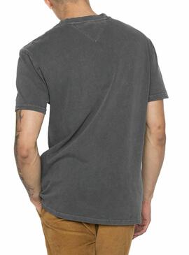 T-Shirt Tommy Jeans Tie-Dye Schwarz für Herren