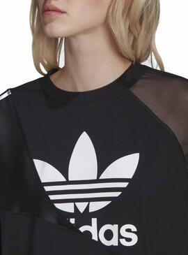 Kleid Adidas Split Trefoil Schwarz für Damen