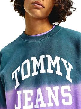 Sweatshirt Tommy Jeans Colorblock Tie Dye Herren