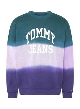Sweatshirt Tommy Jeans Colorblock Tie Dye Herren
