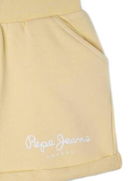 Short Pepe Jeans Rosemery Gelb für Mädchen