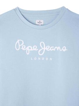 Sweatshirt Pepe Jeans Rose Logo Blau für Mädchen