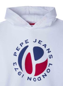 Sweatshirt Pepe Jeans Garnet Logo Weiss für Mädchen