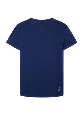 T-Shirt Pepe Jeans Carlton Marineblau für Junge