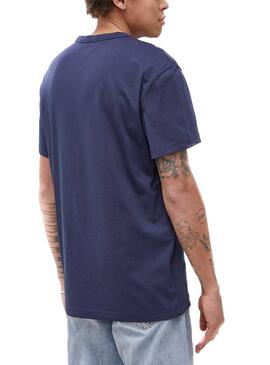 T-Shirt Tommy Jeans Doppeltasche Marineblau Herren