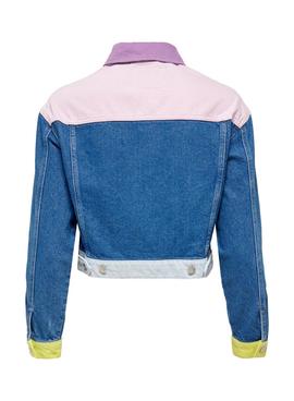 Jacke Denim Only Malibu Farbe Block Damen