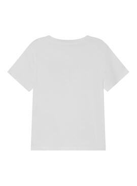 T-Shirt Calvin Klein Brust Monogram Weiss Junge