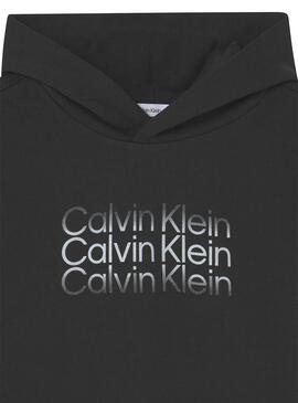 Sweatshirt Calvin Klein Inst Cut Off Logo Schwarz Junge