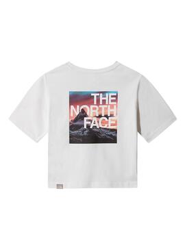 T-Shirt The North Face Graphic Crop Weiss Mädchen
