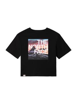 T-Shirt The North Face Graphic Crop Schwarz Mädchen