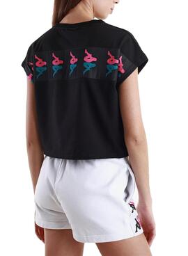 T-Shirt Kappa Lavars Authentic Schwarz für Damen