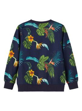 Sweatshirt Name It Fotobias Tropical Marineblau Junge