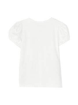 T-Shirt Name It Florida Brille Weiss für Mädchen