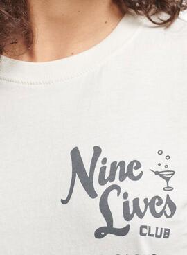 T-Shirt Superdry Vintage Lines Weiss für Damen