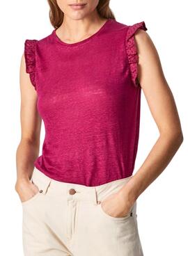 T-Shirt Pepe Jeans Daysies Rosa für Damen