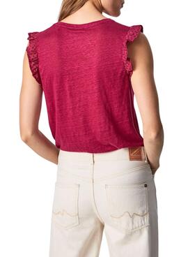 T-Shirt Pepe Jeans Daysies Rosa für Damen