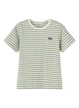 T-Shirt Name It Fai Stripes Tortuga Grün für Junge