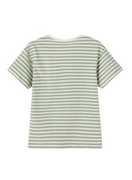 T-Shirt Name It Fai Stripes Tortuga Grün für Junge