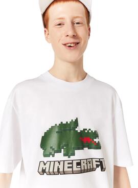 T-Shirt Lacoste x Minecraft Weiss Unisex